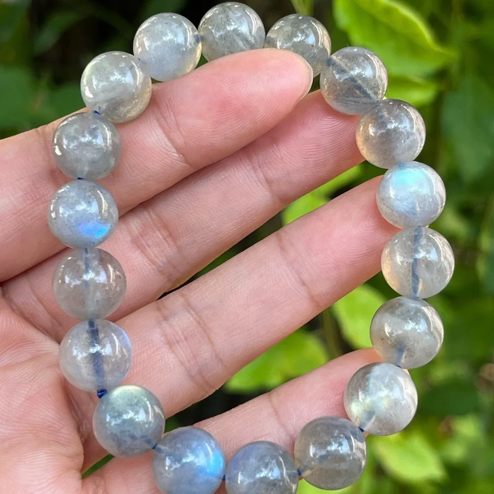 11mm stretchable high quality labradorite‎ bracelet